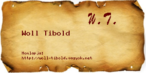 Woll Tibold névjegykártya
